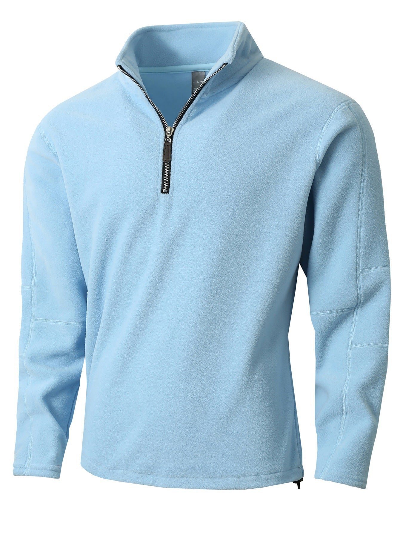 Men's Fleece Pullover with practical zip elements and high collar Chic and Style