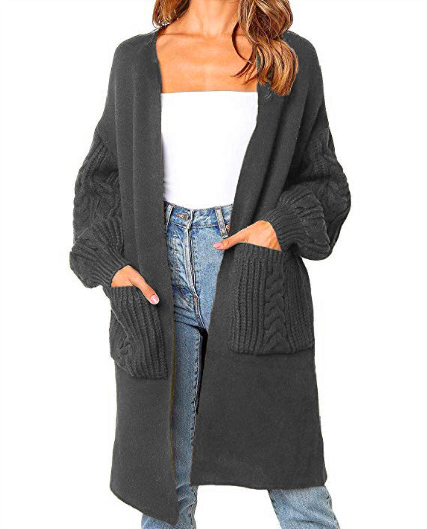 Dames Grand cardigan en tricot avec poches profondes et coupe ample Chic und Stil