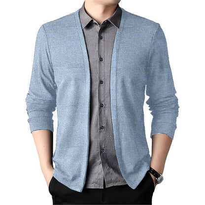 Cardigan pour hommes structuré avec bords ouverts Chic und Stil