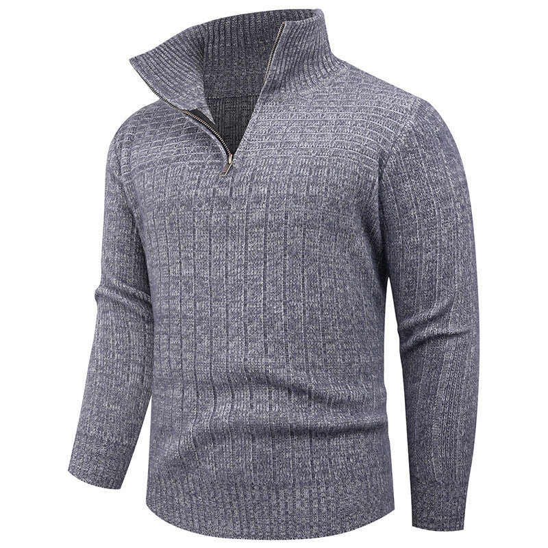 Elegant turtleneck pullover for men with modern cable-knit design Chic and Style
