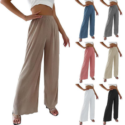 Chic and Style fluid pleated wide pants for women
