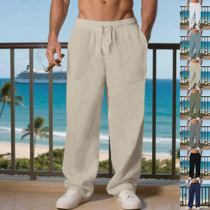 Men's leisure pants with elastic waistband and practical side pockets Chic and Style