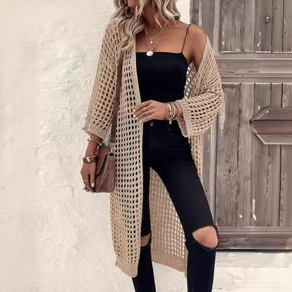 Dames Blouse en crochet aérien avec design ouvert et manches larges Chic und Stil