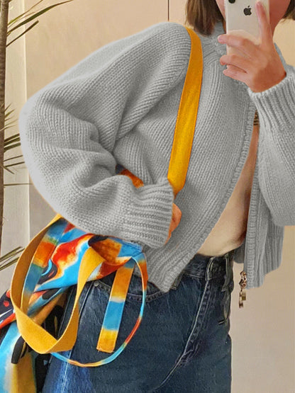 Ladies comfortable knitted pullover in an oversized casual Chic and Style