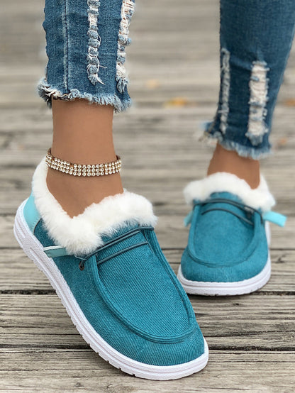 Ladies Plush Loafers with Soft Inner Lining Chic and Style