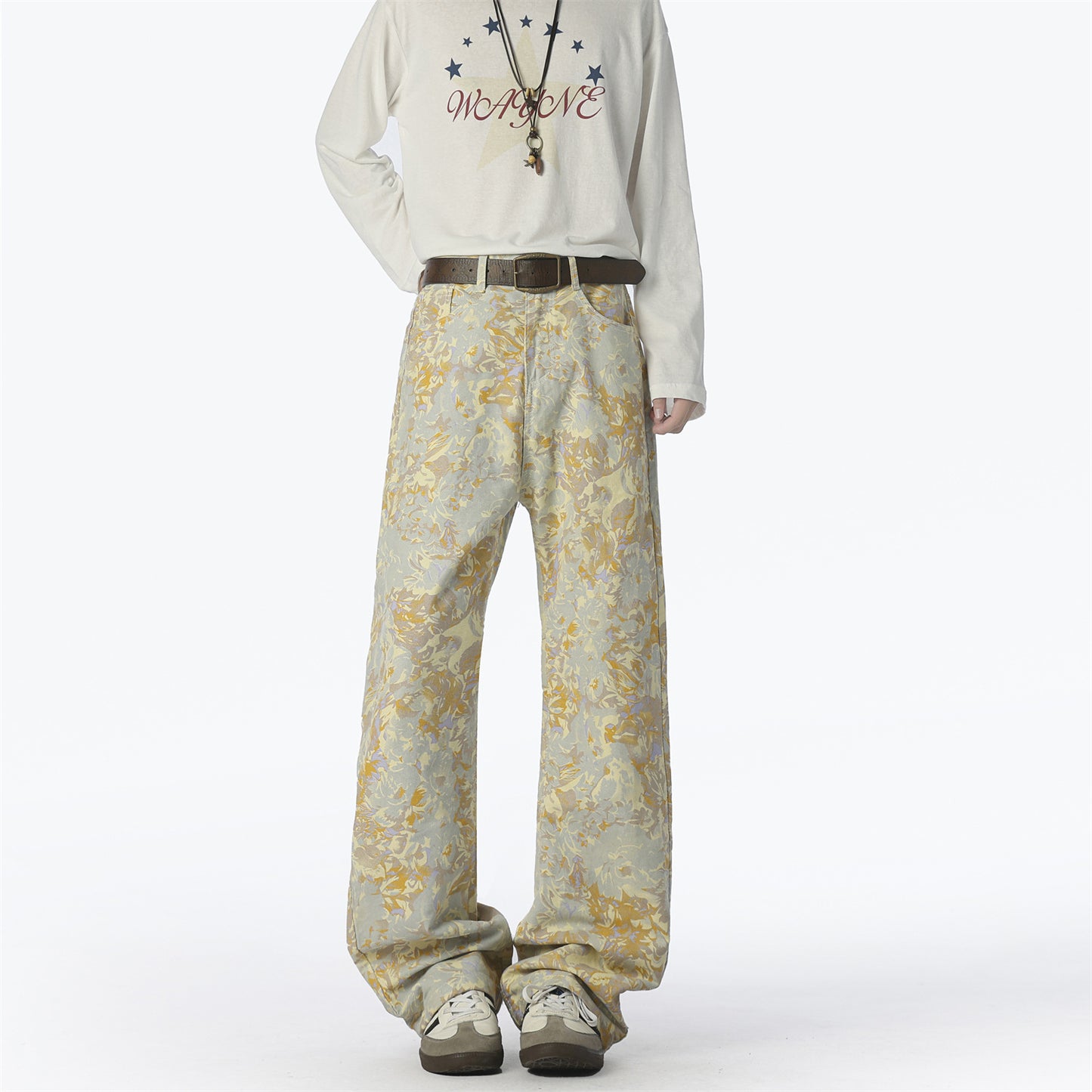 Trendy men's harem pants with a unique pattern and a comfortable fit Chic and Style