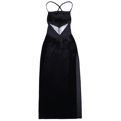 Robe maxi bodycon élégante à dentelle pour femme Chic und Stil