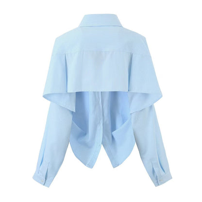 Dames chemise stylée, courte, avec un motif rayé de bon goût et des tailles modernes Chic und Stil