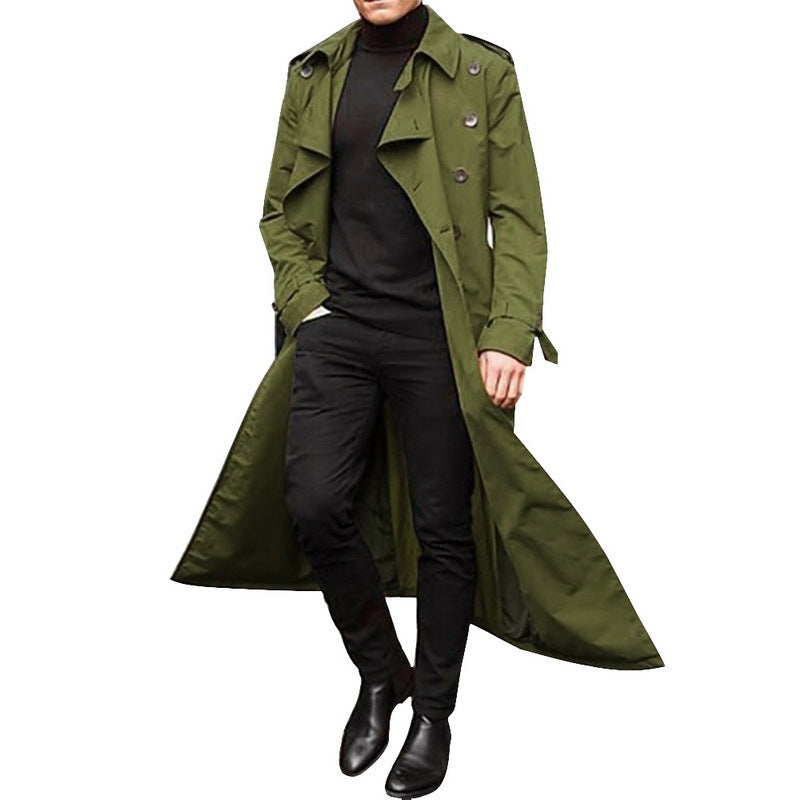 Elegant trench coat for men with deep lapels and discreet buttons Chic and Style