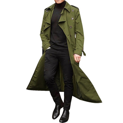 Elegant trench coat for men with deep lapels and discreet buttons Chic and Style