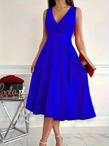 Robe portefeuille élégante à ligne A pour femmes avec décolleté en V Chic und Stil