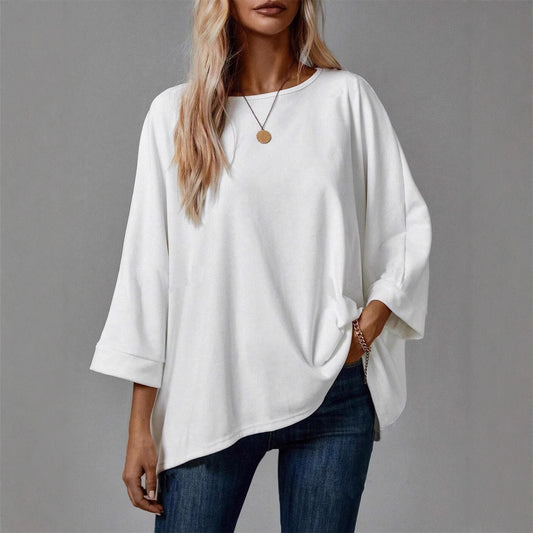Sweat-shirt femme oversize avec coupe asymétrique et confort de port intuitif Chic und Stil