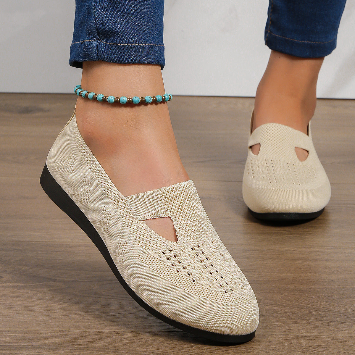 Chaussures Slip-On pour femmes respirantes avec dessus élastique et semelle antidérapante Chic und Stil