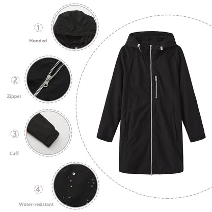 Functional women's jacket with adjustable hood Chic and Style