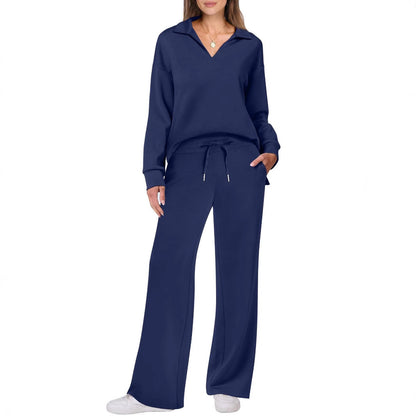 Ensemble décontracté pour femmes composé d'un pull oversized et d'un pantalon de jogging large Chic und Stil