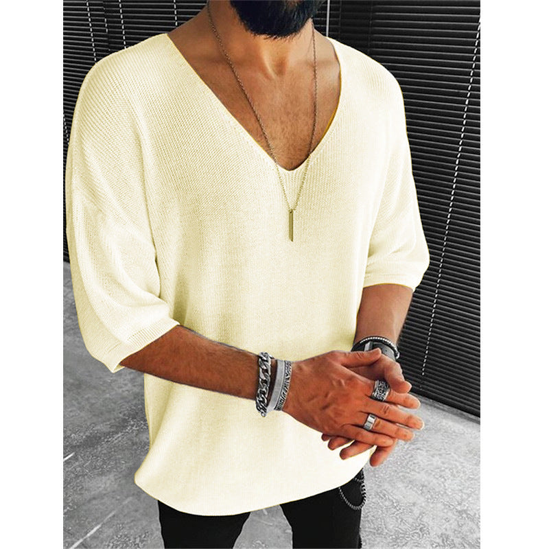 Pull homme grande taille col en V Chic und Stil