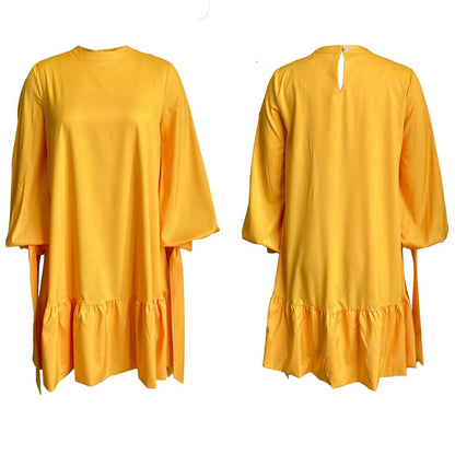 Robe tunique décontractée pour femmes avec volants et rubans Chic und Stil