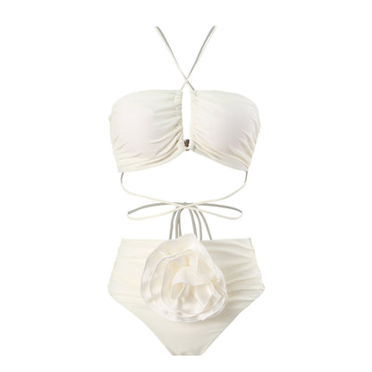 Bikini bandeau pour femme avec détail floral et bretelles réglables Chic und Stil
