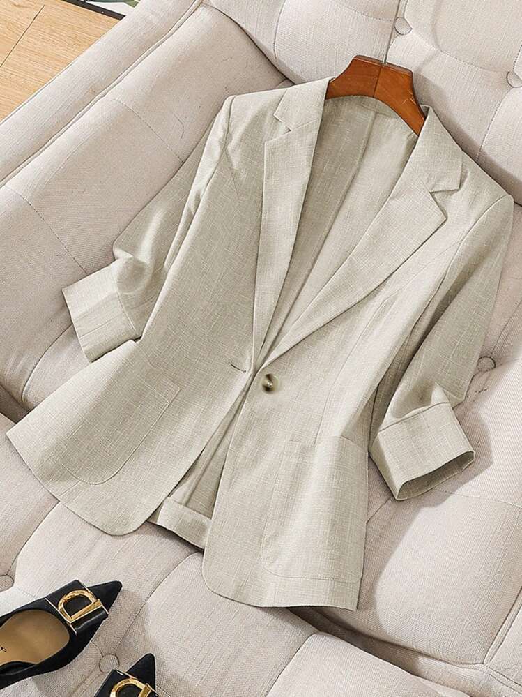 Blazer en lin élégant pour femmes avec une coupe extra large et des détails modernes Chic und Stil
