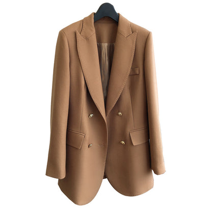 Blazer Élégant à Double Devant pour Femmes avec Boutons Métalliques Chic und Stil