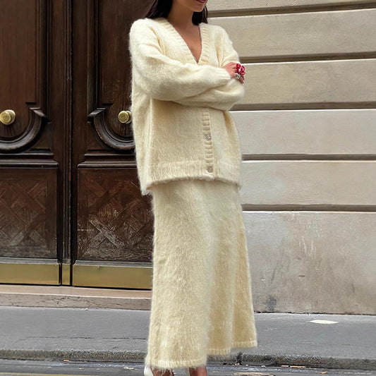 Dames doux cardigan pelucheux Chic und Stil