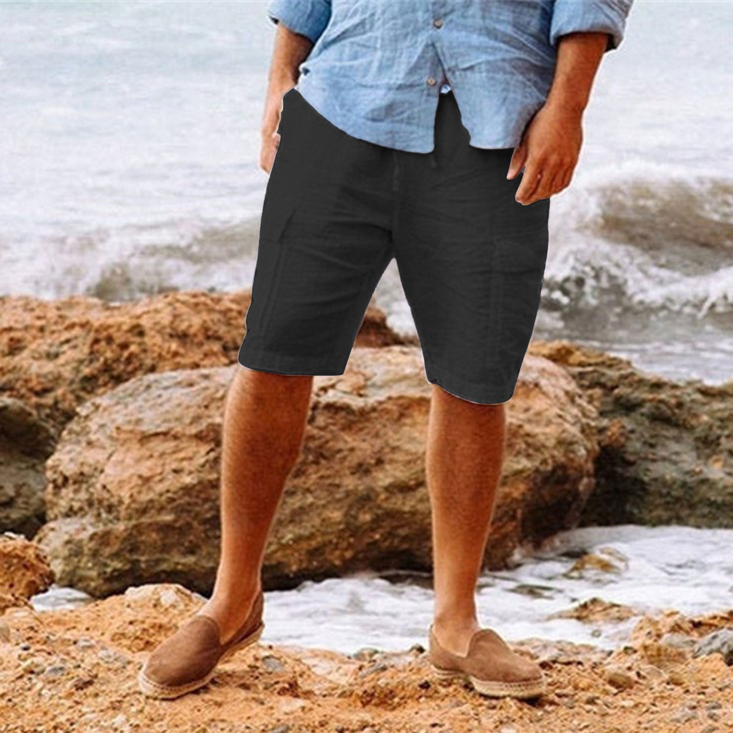 Shorts de loisirs pratiques pour hommes avec plusieurs poches Chic und Stil