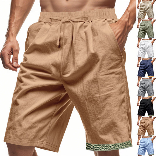 Shorts de plage décontractés pour hommes avec taille élastique et ourlet décoratif Chic und Stil
