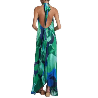 Robe maxi avec plis et motif floral pour femmes Chic und Stil