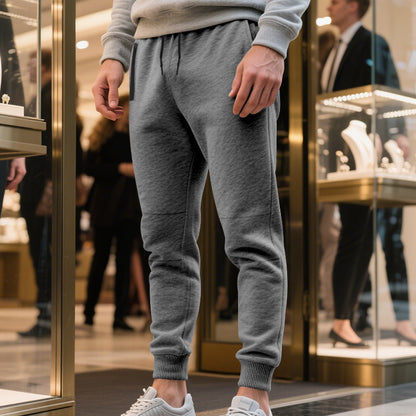 Pantalon de jogging de loisirs pour hommes avec taille élastique et matériau régulateur d'humidité Chic und Stil