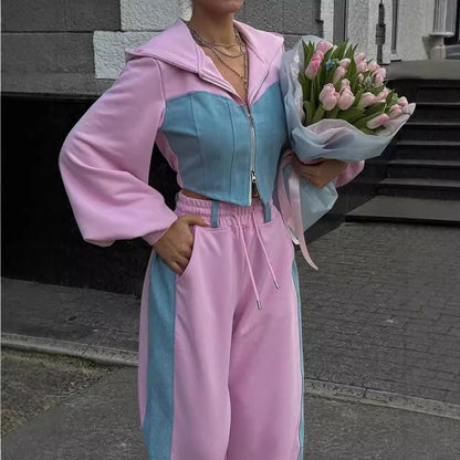 Chic and Style women's trendy hoodie set and wide sweatpants