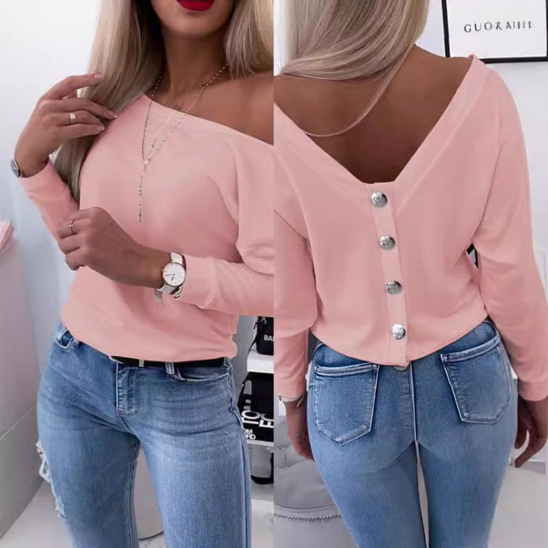 Dames Off-Shoulder Loisirs Pull Top Chic und Stil