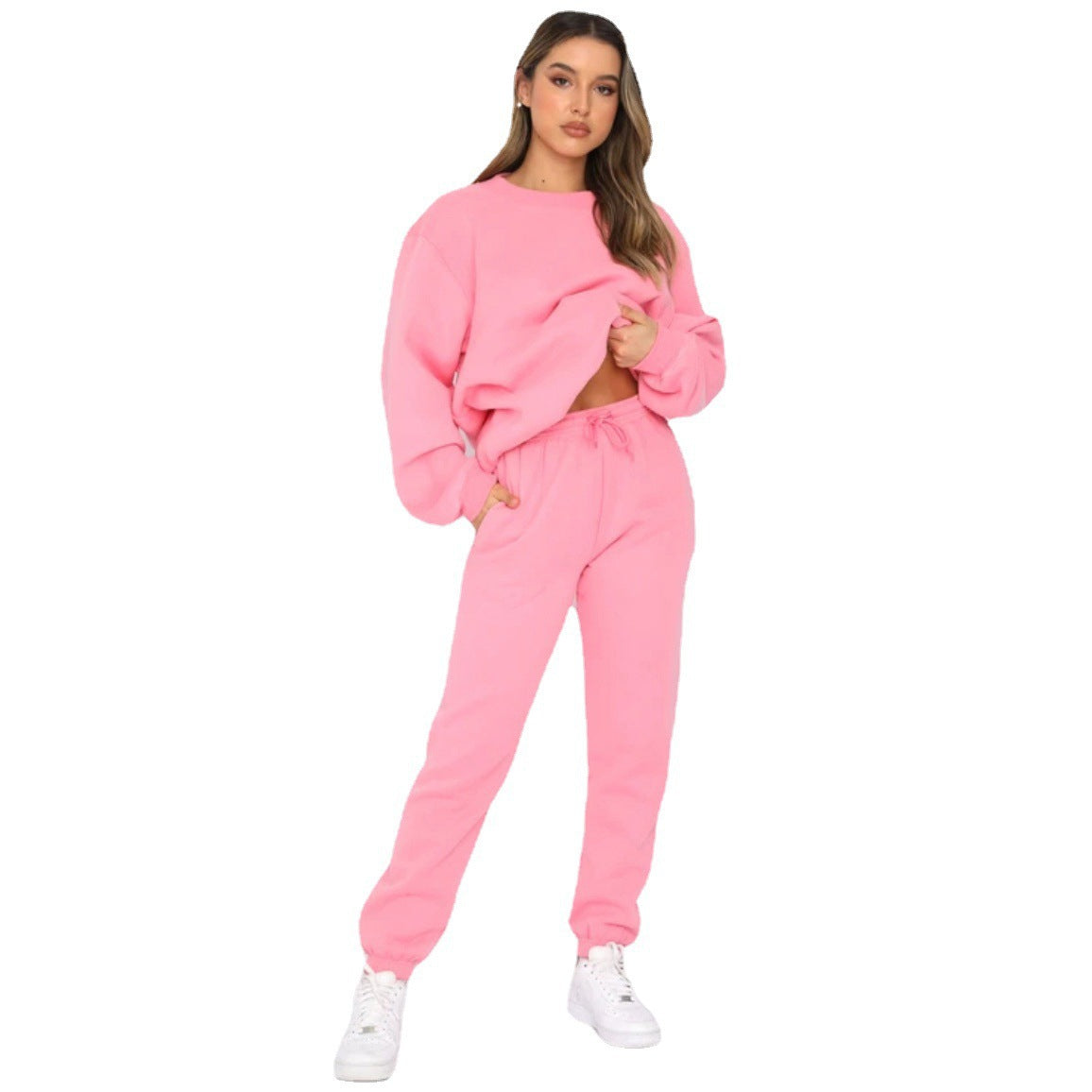 Women's comfortable sweatshirt and jogging pants set - Chic and stylish leisure set