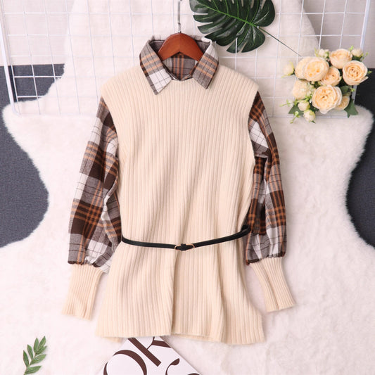 Pullunder féminin à détails de chemise Chic und Stil
