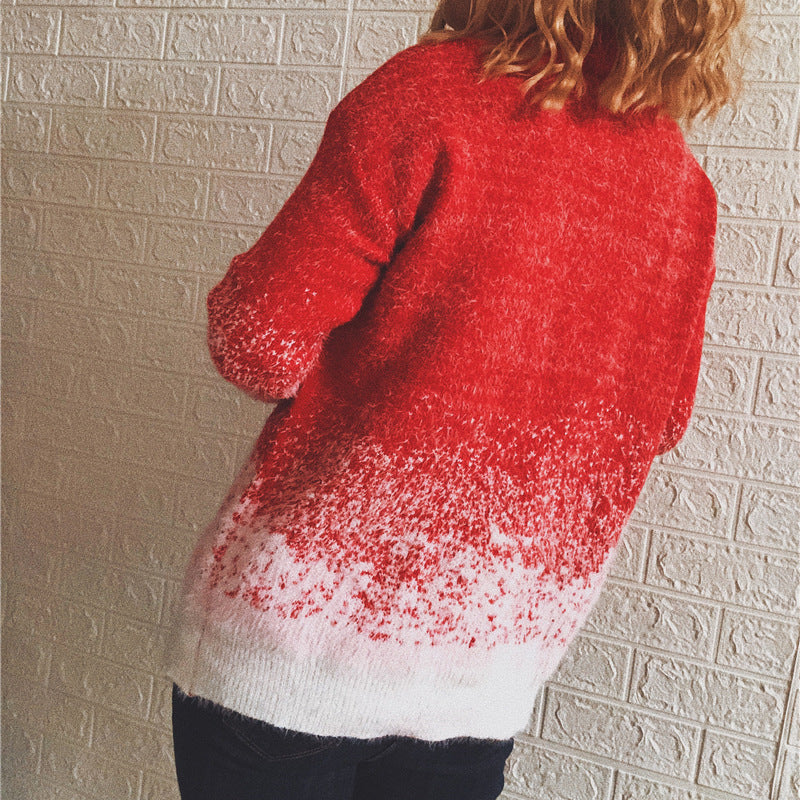 Pull en tricot festif pour femmes avec motif de flocons de neige hivernaux Chic und Stil