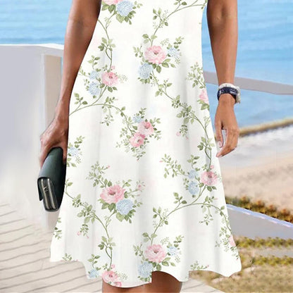 Robe femme chic et stylée en dentelle à fleurs à manches en V