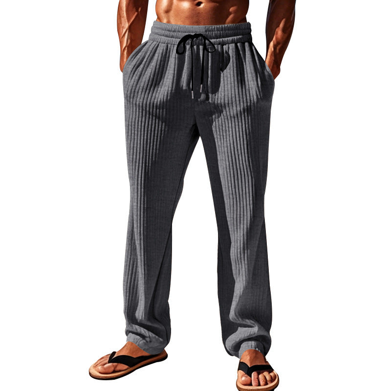 Leisure pants for men with elastic waist and side pockets Chic and Style