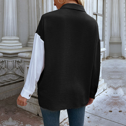 Chemise blouse asymétrique pour femme avec patte de boutonnage et poche poitrine Chic und Stil