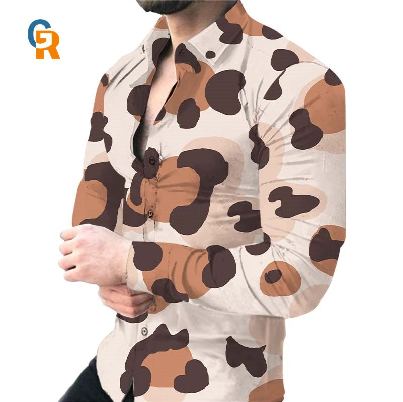 Chemise pour hommes avec un motif animal saisissant Chic und Stil