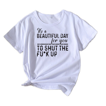 T-shirt graphique décontracté pour femmes Chic und Stil 1751262072