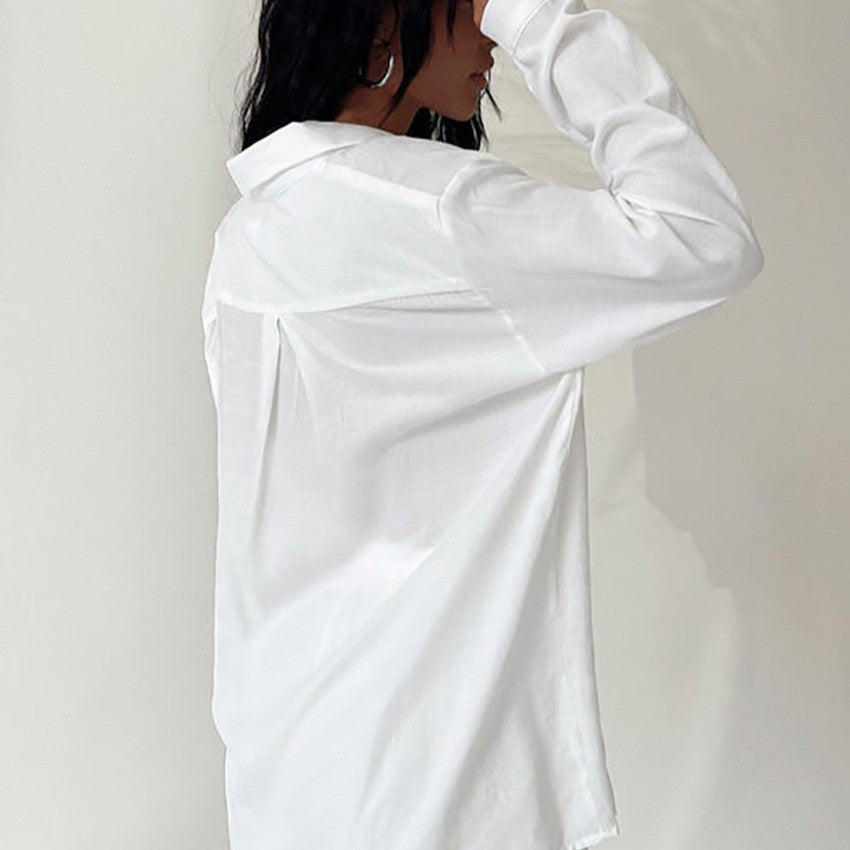 Ensemble de pyjama décontracté et aérien pour femmes avec chemise à bouton et shorts Chic und Stil