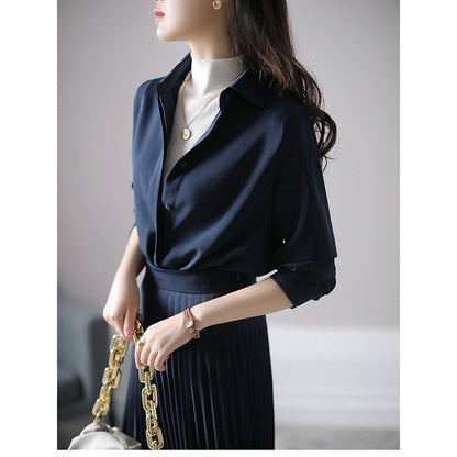 Chic and Style Pleated Wide Leg Pants Set for Women