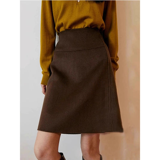 Jupe en laine A-line pour femme Chic und Stil