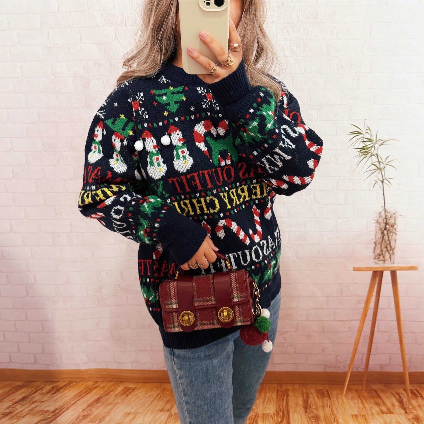 Pull de Noël pour femmes avec un design nordique et des motifs festifs Chic und Stil