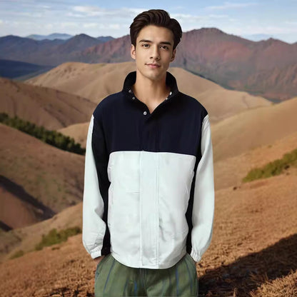 Functional transitional jacket for men with high collar Chic und Stil