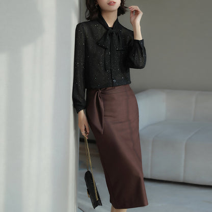 Blouse Élégante à Nœud Papillon Femme Chic und Stil 1750846558