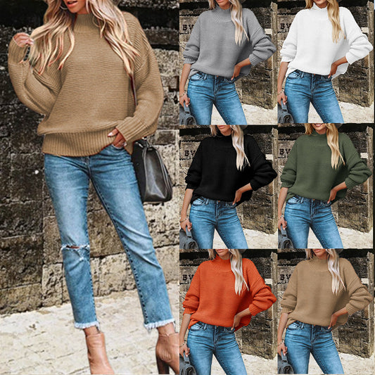 Pull femme douillet à col haut et motif tricot texturé Chic und Stil