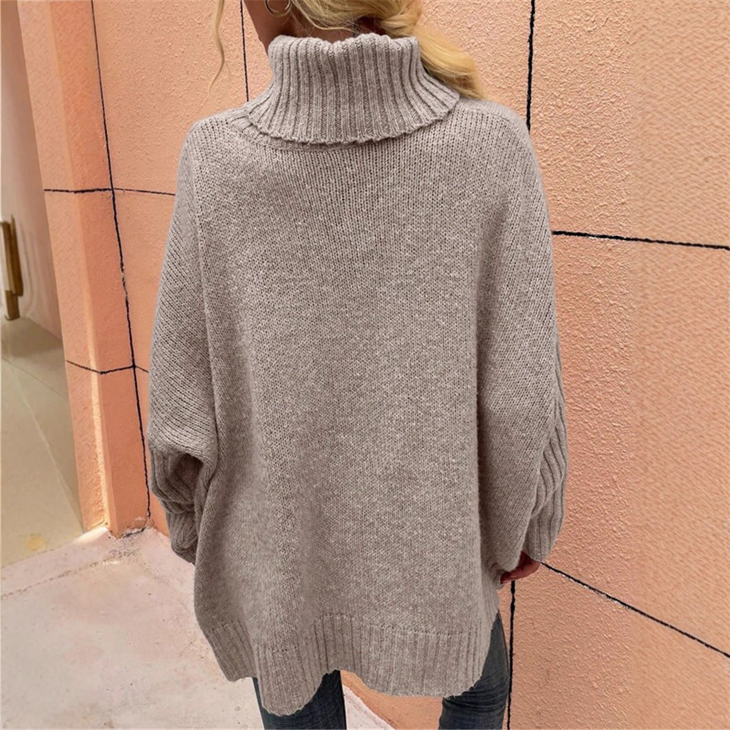 Pull en grosse maille pour dames avec col montant Chic und Stil