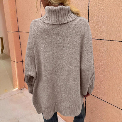 Pull en grosse maille pour dames avec col montant Chic und Stil