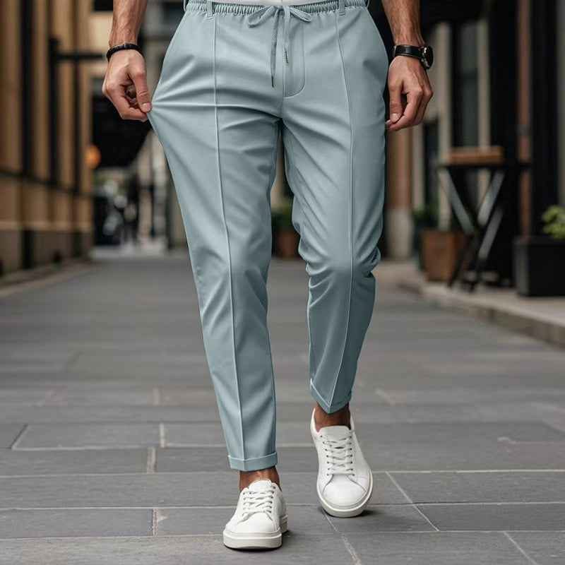Chic and Style Elegant leisure pants for men with practical pockets and elastic waistband