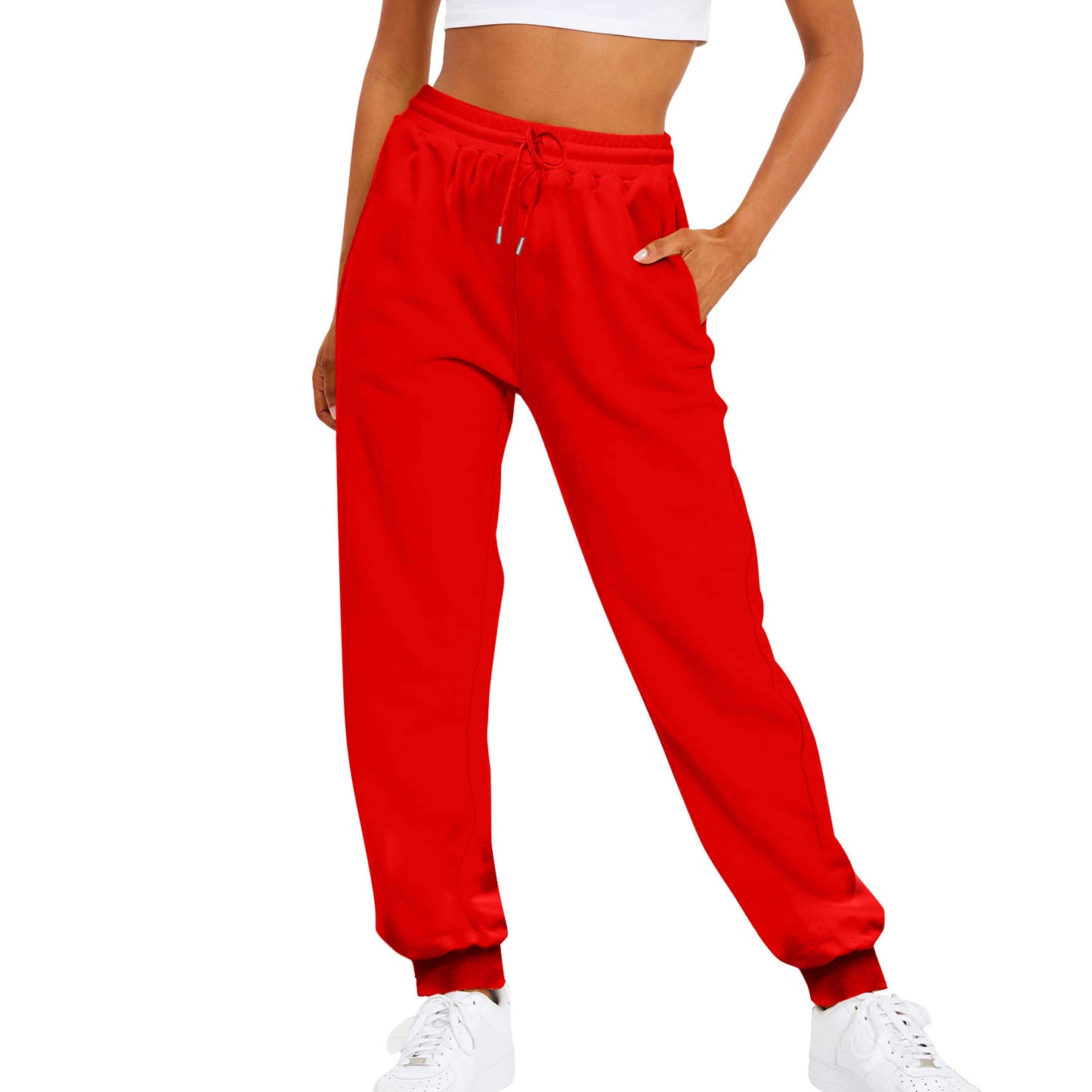 Sporty women's jogging pants with elastic waistband and practical side pockets Chic und Stil